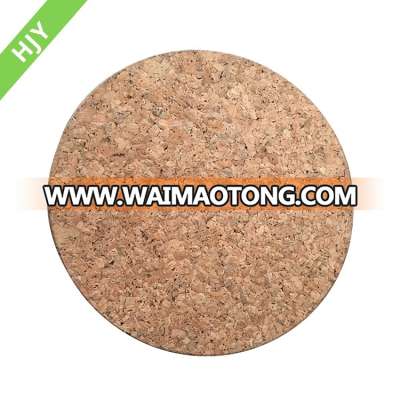 China factory wholesale new design round wooden mini cork hot pad